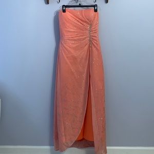 Peach-Colored Prom Dress